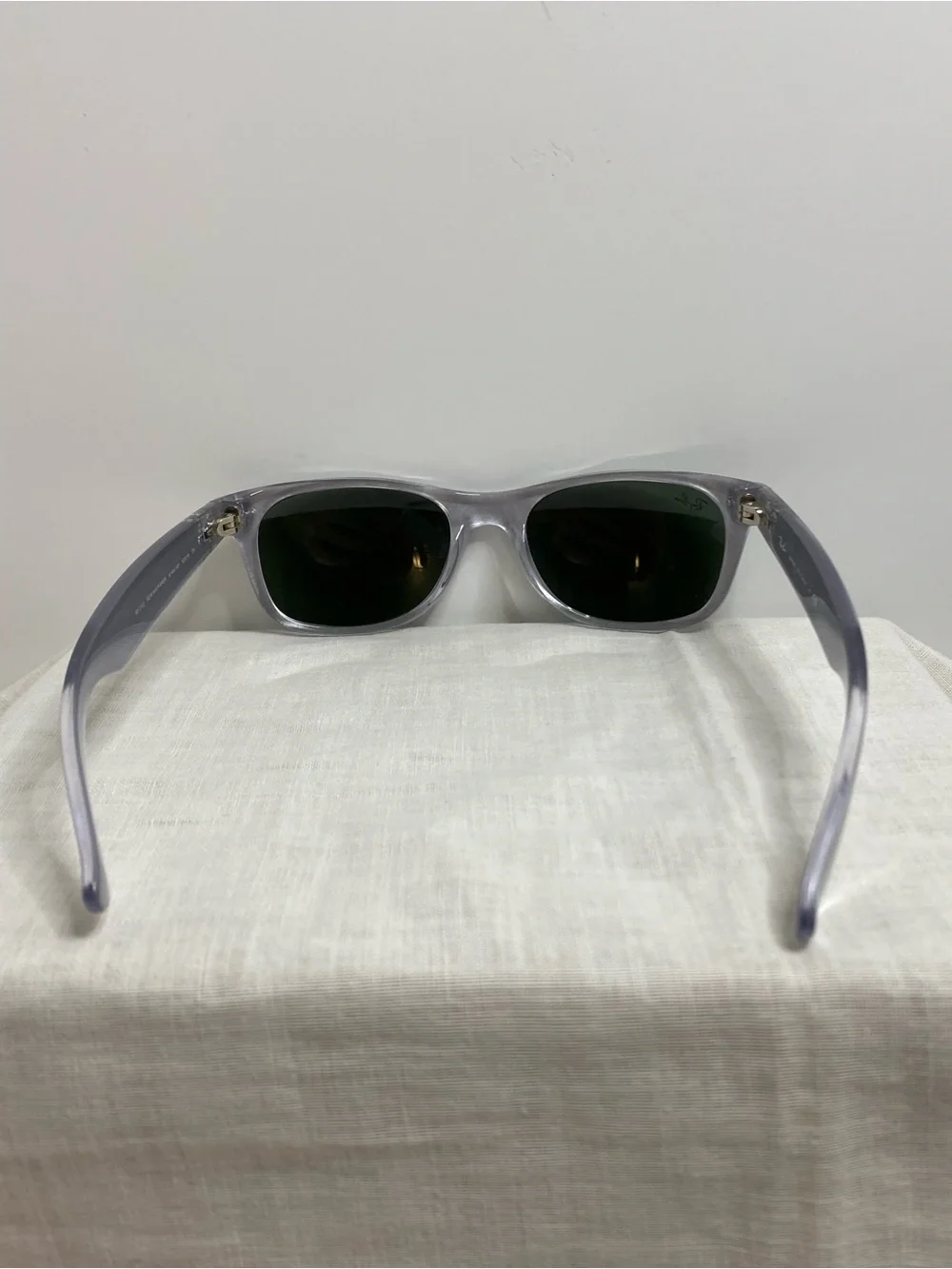 Ray-Ban New Wayfarer Sunglasses 6144/40 Silver Gray Made In Italy